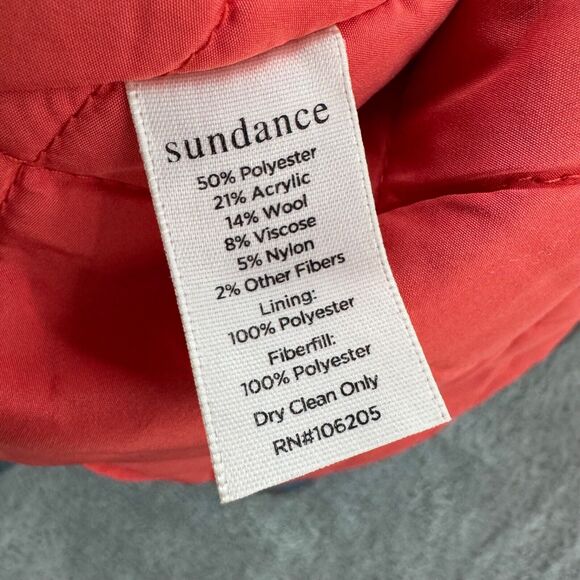 Sundance Jacket Womens S Plaid Blue Rolaine Quilted Lined Patch Pocket Button - Picture 16 of 16